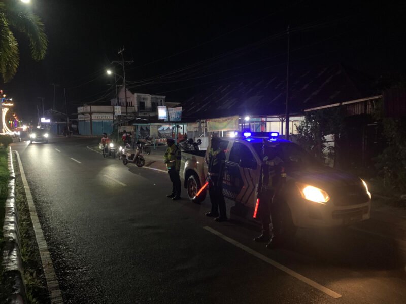 Wujudkan Harkamtibmas, Polres Pulang Pisau Gelar Patroli Malam Skala Besar