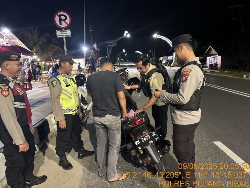 Polres Pulang Pisau Gelar Patroli Malam Jaga Kondusifitas Kota