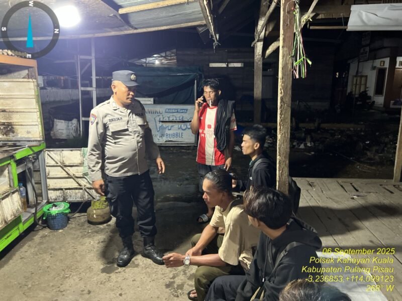 Polsek Kahayan Kuala giat KRYD berupa Patroli Kamtibmas guna Cegah Kriminalitas & Premanisme.