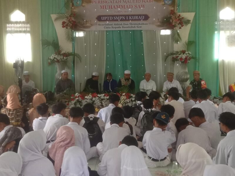 Babinsa Koramil 1009-05/Kurau Hadiri Acara Peringatan Maulid Nabi Muhammad SAW 1447 H