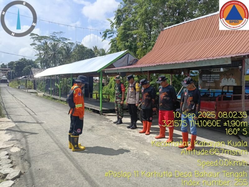 Personel Polsek Kahayan Kuala sambangi warga dan Memberikan himbauan Tentang Larangan Membakar hutan dan lahan