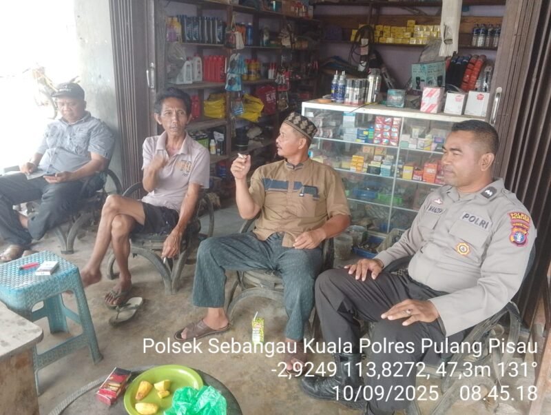 Polsek Sebangau Kuala sambang dan Lakukan Sosialisasi dan imbauan Kepada Masyarakat.