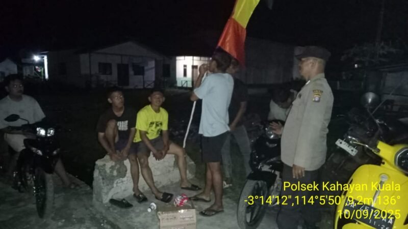 Polsek Kahayan Kuala giat KRYD berupa Patroli Kamtibmas guna Cegah Kriminalitas & Premanisme.