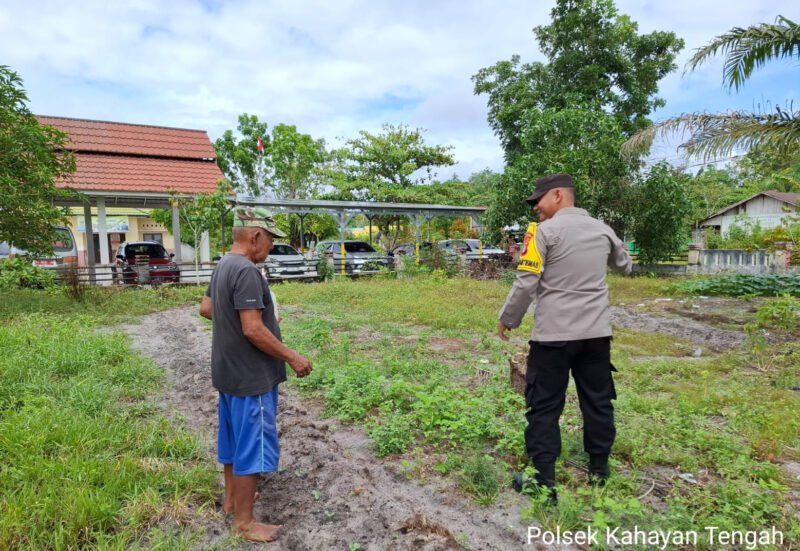Warga Diajak Kelola Lahan Kosong, Polsek Kahayan Tengah Dukung Ketahanan Pangan