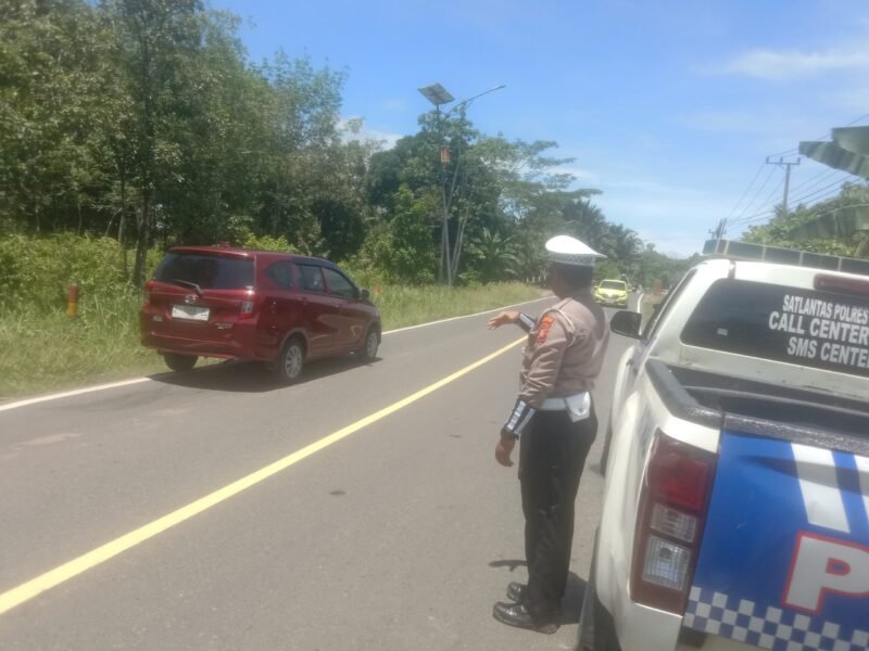Satlantas Lakukan Patroli Daerah Rawan Laka Lantas dan Imbauan Kamseltibcarlantas