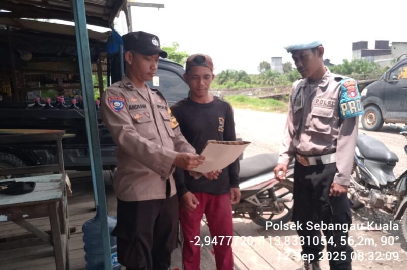 Sosialisasi Call Center Polsek Sebangau Kuala, Mudahkan Pelaporan Kamtibmas dan Karhutla