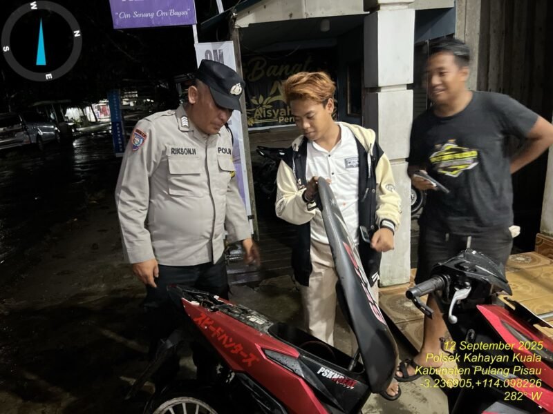 Polsek Kahayan Kuala giat KRYD berupa Patroli Kamtibmas guna Cegah Kriminalitas & Premanisme.