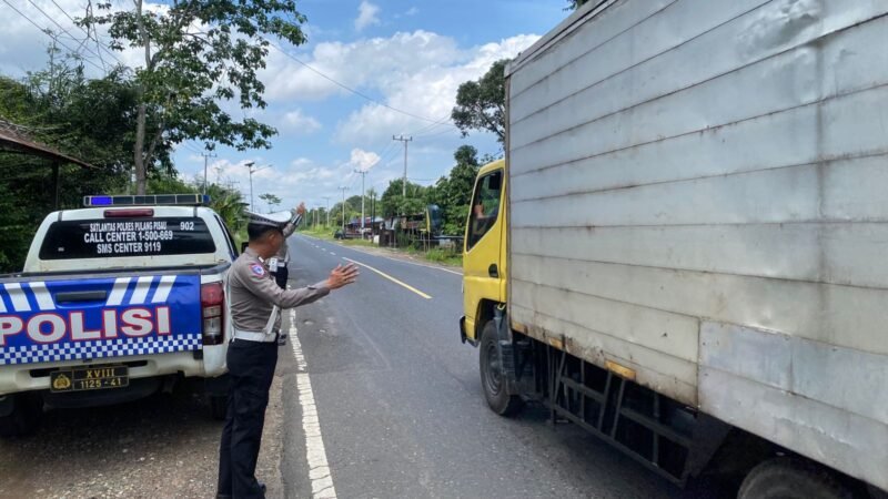Sat Lantas Polres Pulang Pisau Laksanakan Patroli KTL dan Pencegahan Laka Lantas di Daerah Rawan