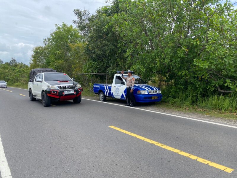 Satlantas Lakukan Patroli Daerah Rawan Laka Lantas dan Imbauan Kamseltibcarlantas