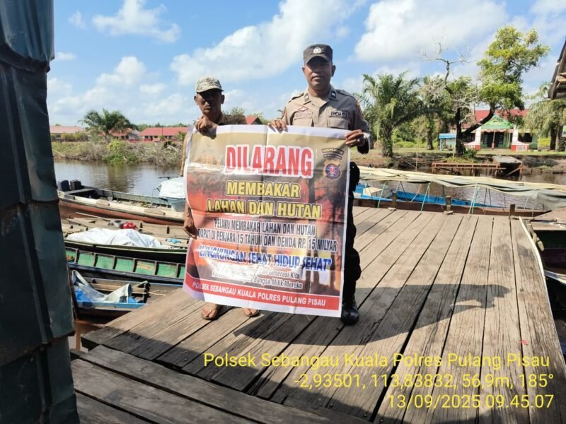 Polsek Sebangau Kuala Laksanakan Sosialisasi Karhutla.
