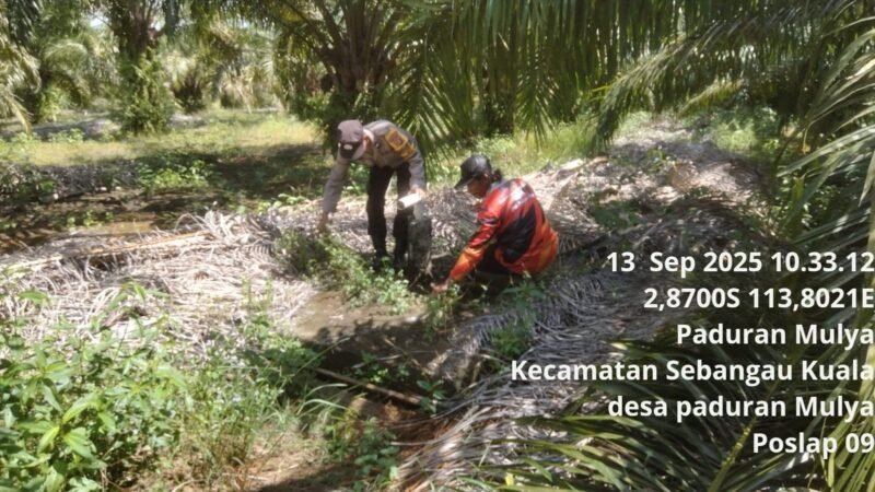 Sambangi Warga Dengan Humanis, personel Polsek Sebangau Kuala Sampaikan Pesan Kamtibmas kepada Warganya