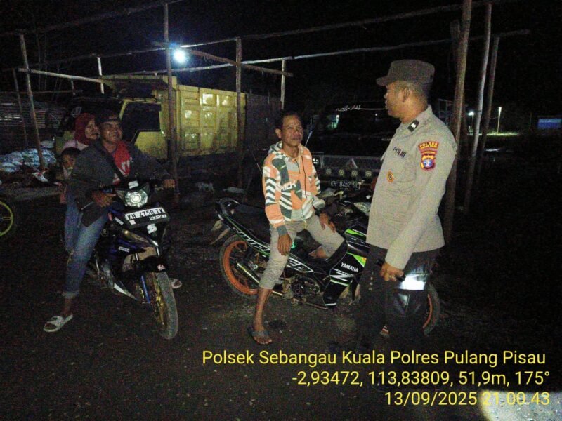 Polsek sebangau kuala gencarkan giat KRYD dimalam hari