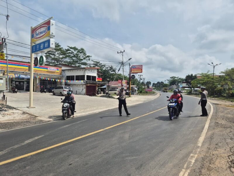 Satlantas Polres Pulang Pisau Gelar Patroli Daerah Rawan Laka Lantas dan Himbauan Kamseltibcarlantas