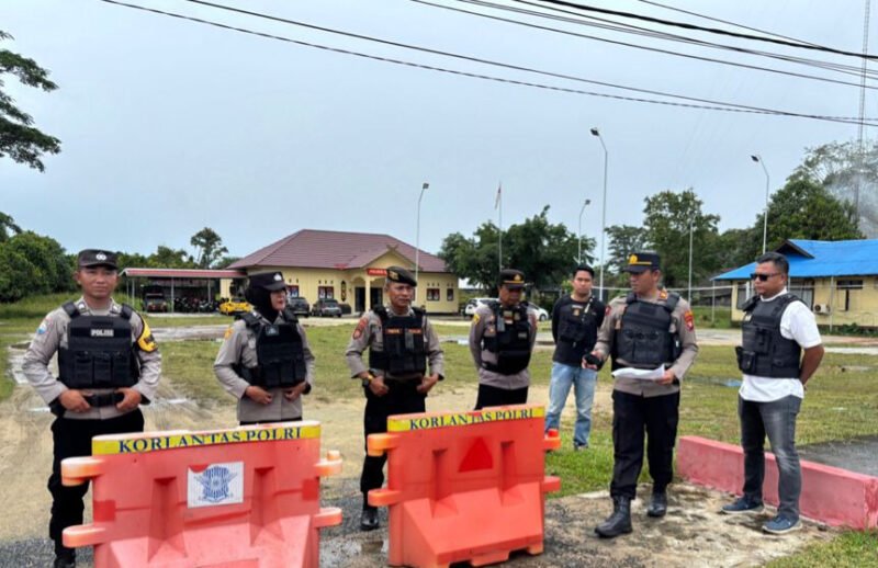 Polsek Kahayan Hilir Laksanakan Latihan Sispam Mako, Perkuat Sistem Keamanan Markas