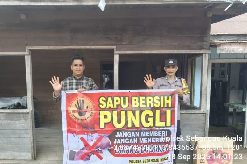 Polsek Sebangau Kuala Laksanakan Sosialisasi Saber Pungli.