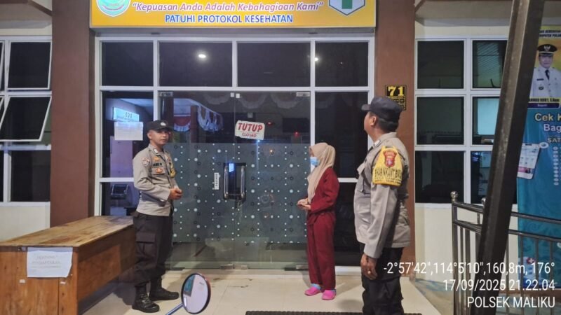 Ciptakan Sit aman Dan Kondusif Personil Polsek Maliku Melaksanakan Patroli Malam