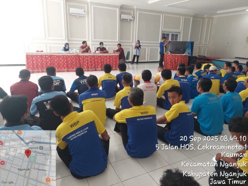 Rutan Nganjuk Gandeng Puskesmas Nganjuk laksanakan Mobile VCT HIV dan IMS