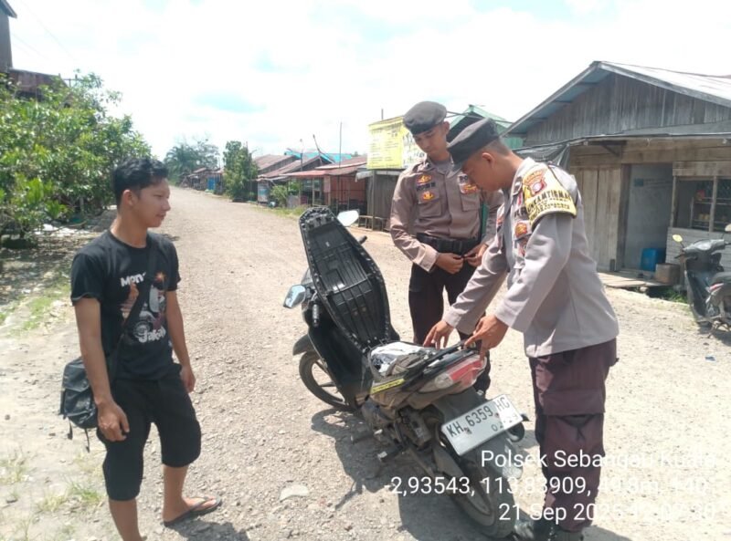 Polsek Sebangau Kuala laksanakan kegiatan KRYD di wilayah kecamatan Sebangau Kuala.
