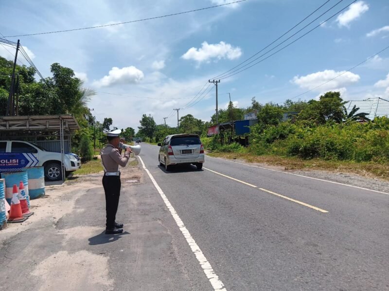 Himbau Kamseltibcarlantas, Satlantas Lakukan Penling di Kota Pulang Pisau
