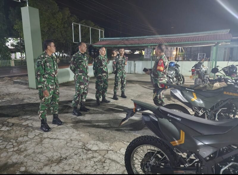 Koramil 1002-08, Linmas, Kokam, Karang Taruna dan Warga Rantai Keminting Bersatu Amankan Wilayah