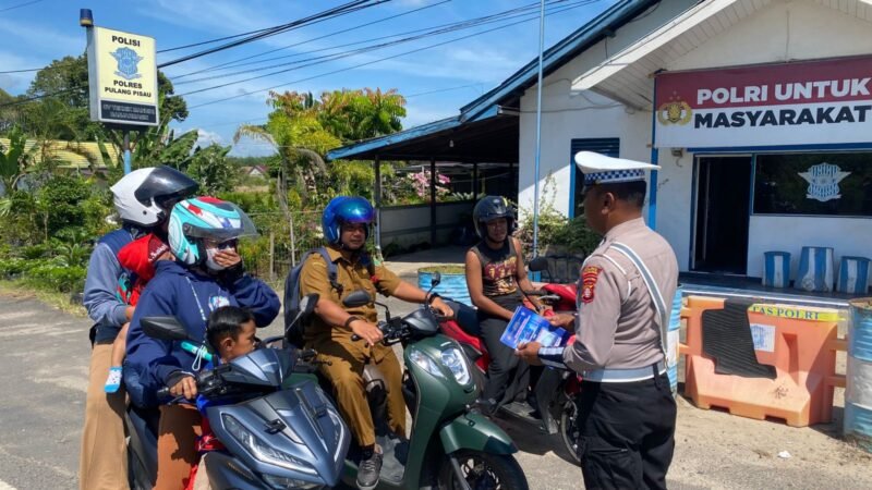 Satlantas Polres Pulang Pisau Sampaikan Himbauan Kamseltibcarlantas