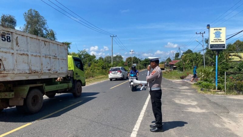 Himbau Kamseltibcarlantas, Satlantas Lakukan Penling di Kota Pulang Pisau
