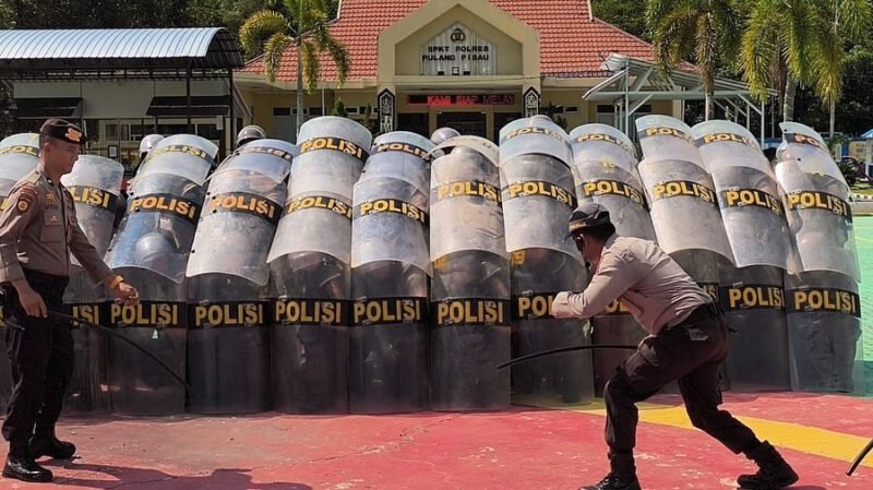 Antisipasi Situasi Anarkis, Polres Pulang Pisau Laksanakan Latihan Dalmas Terpadu