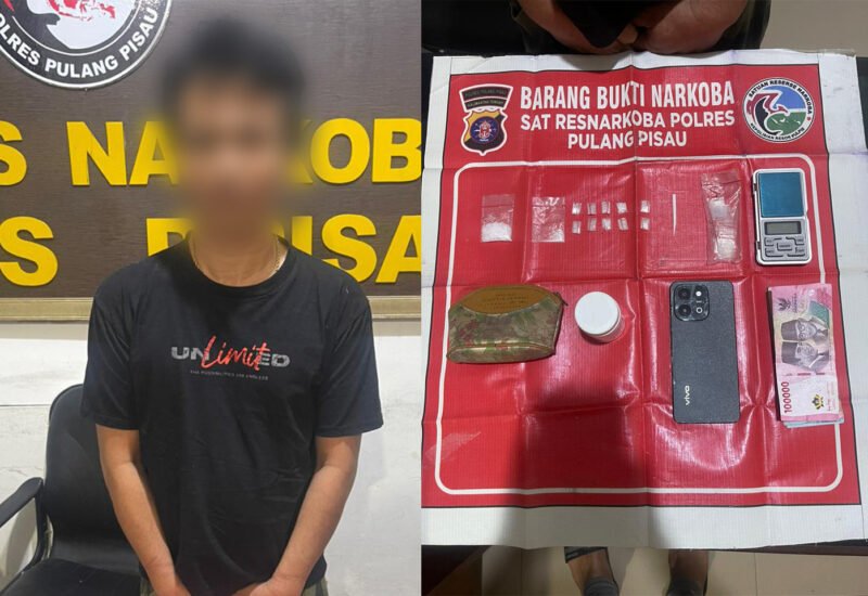 Berbekal Laporan Warga, Polres Pulang Pisau Bekuk Pelaku Peredaran Narkoba