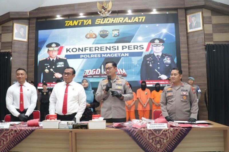 Polres Magetan Berhasil Pelaku Dimankan Komplotan Perampok Spesialis Minimarket