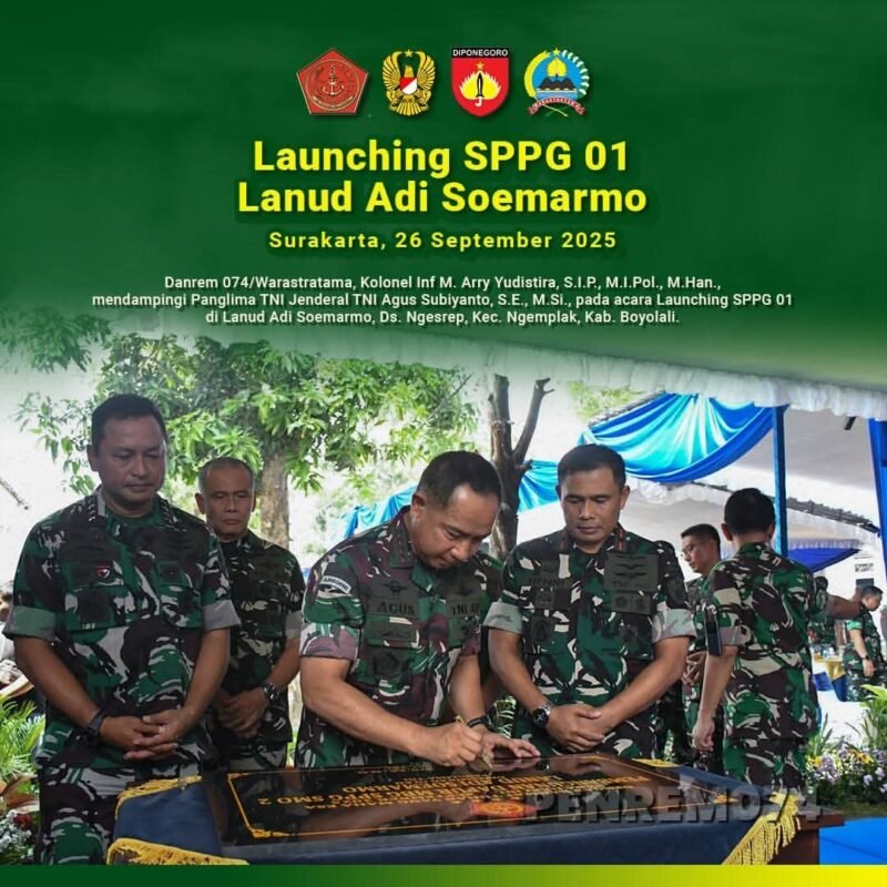Hadiri Launching SPPG 01 oleh Panglima TNI di Lanud Adi Soemarmo