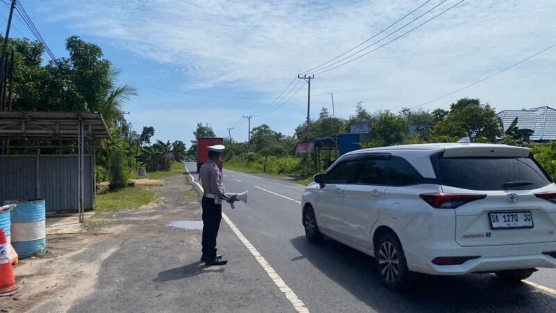 Himbau Kamseltibcarlantas, Satlantas Lakukan Penling di Kota Pulang Pisau