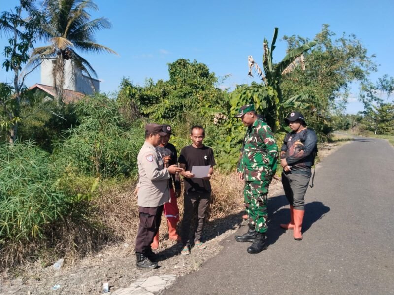 Sinergi TNI-Polri, Polsek Kahayan Kuala dan Koramil 1011-12 Bahaur Gelar Patroli Dialogis Jaga Kamtibmas