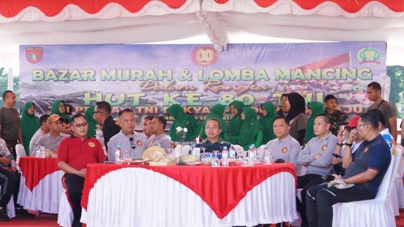 JELANG HUT TNI, ke-80: Pangdam XXII/TB Resmikan Bazar Murah dan Lomba Mancing Wujud Kedekatan TNI dengan Rakyat!