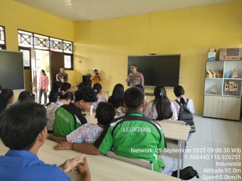 Polsek Kahayan Kuala melaksanakan giat Binluh himbauan tentang larangan Narkoba di wilayah kecamatan Kahayan Kuala