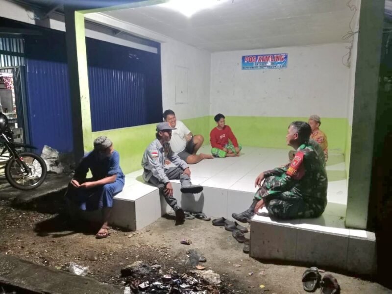Babinsa Barabai Imbau Masyarakat Babai Giat Ronda Malam Demi Keamanan Lingkungan