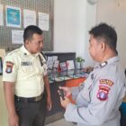 Kanit Binkamsa Sat Binmas Polres Pulang Pisau Sambangi Satpam kantor Bank BNI