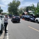 Kunjungan Kerja Komisi IV DPR RI di Desa Garung, Sat Lantas Polres Pulang Pisau Gelar Pengamanan dan Pengaturan Lalu Linta