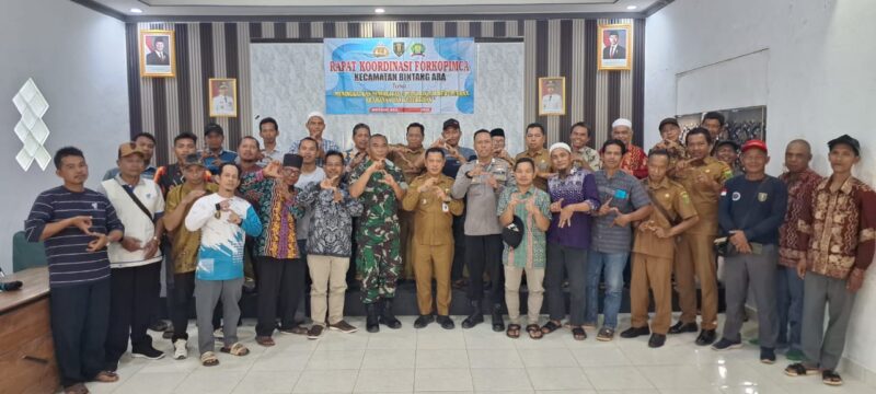 Dorkopimca Bintang Ara Gelar Rakor, Danramil Tekankan Pentingnya Sinergitas Tiga Pilar