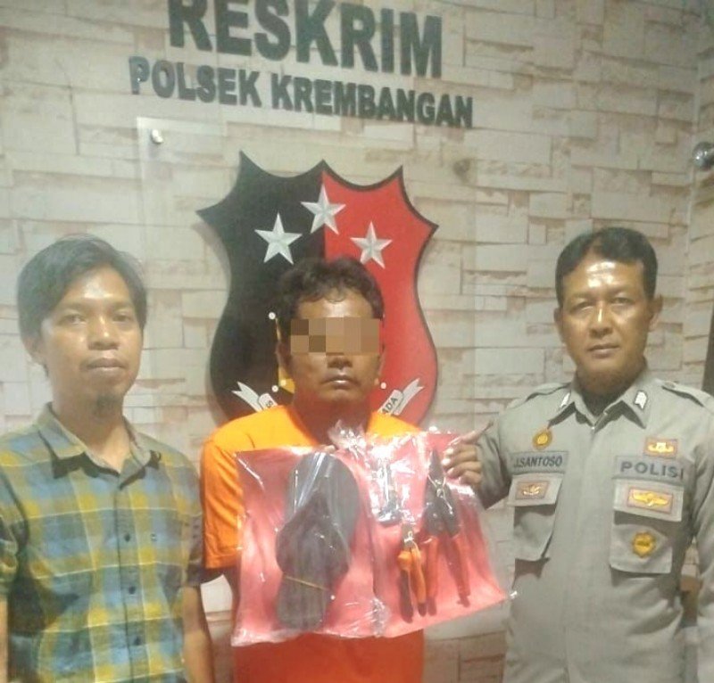 Polsek Krembangan Amankan Pelaku Pencurian, Modus Kempes Ban