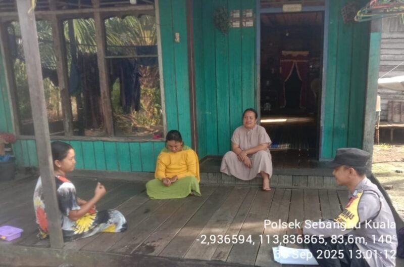 Polsek Sebangau gencar lakukan Patroli dan sambang Kamtibmas dengan masyarakat di wilayah Kecamatan Sebangau Kuala Sebangau Permai