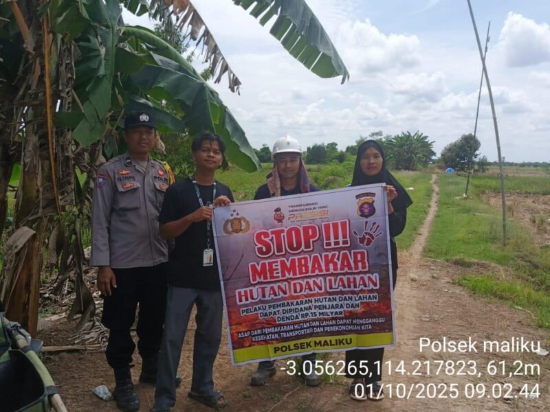 Mengantisipasi Karhutla, Ini Yang Dilakukan Personil Polsek Maliku