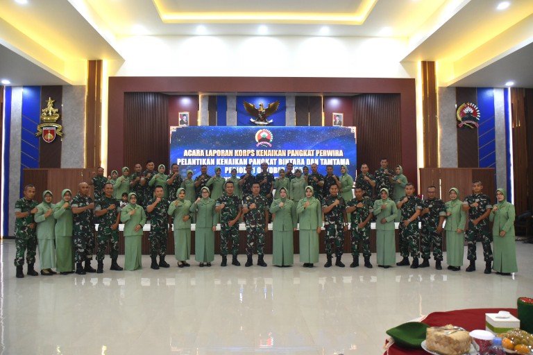 Korem 071/Wijayakusuma Gelar Upacara Kenaikan Pangkat Periode 1 Oktober 2025