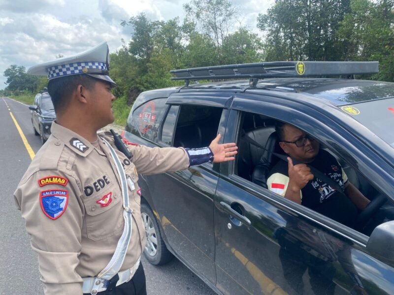 Satlantas Pulang Pisau Berikan Teguran Simpatik