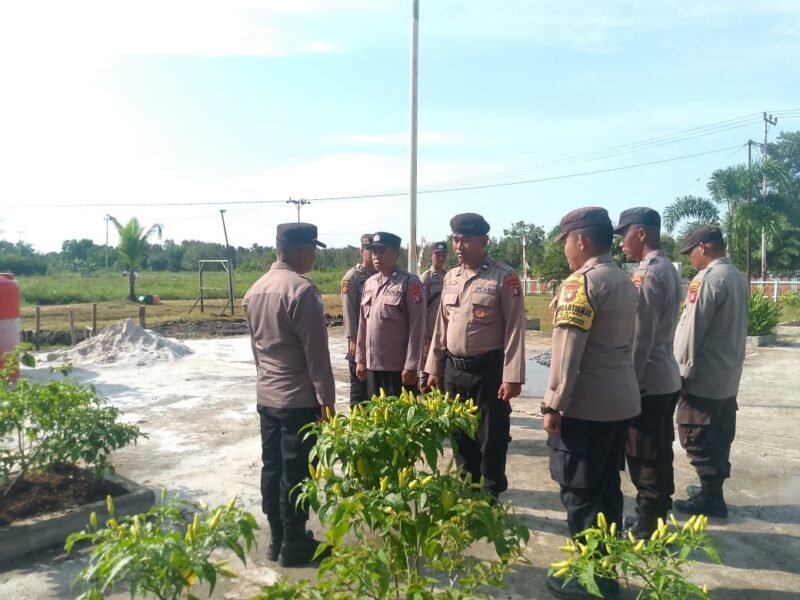 Personil polsek sebangau kuala melaksanakan serah terima piket