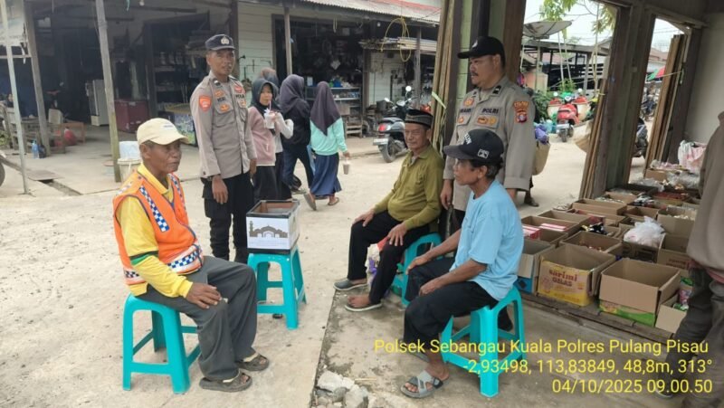 Polsek Sebangau Kuala sambang dan Lakukan Sosialisasi