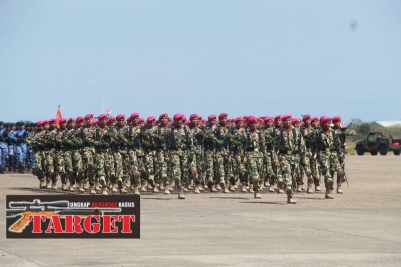 Prajurit Yonmarhanlan VII Kupang Raih Juara Pertama Parade Defile HUT Ke 80 TNI di Kupang