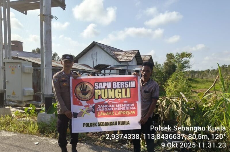Polsek Sebangau Kuala Laksanakan Sosialisasi Saber Pungli.