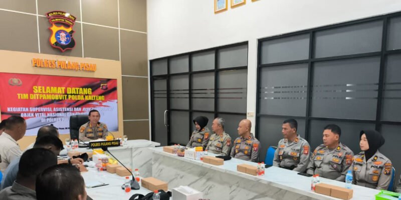 Polres Pulang Pisau Terima Supervisi Dit Pamobvit Polda Kalteng, Perkuat Pengamanan Objek Vital
