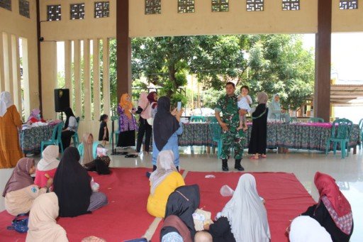 Satgas TMMD, ke-126 Kodim 0816/Sidoarjo Dukung Kesehatan Warga Lewat Pendampingan Posyandu di Desa Kedondong