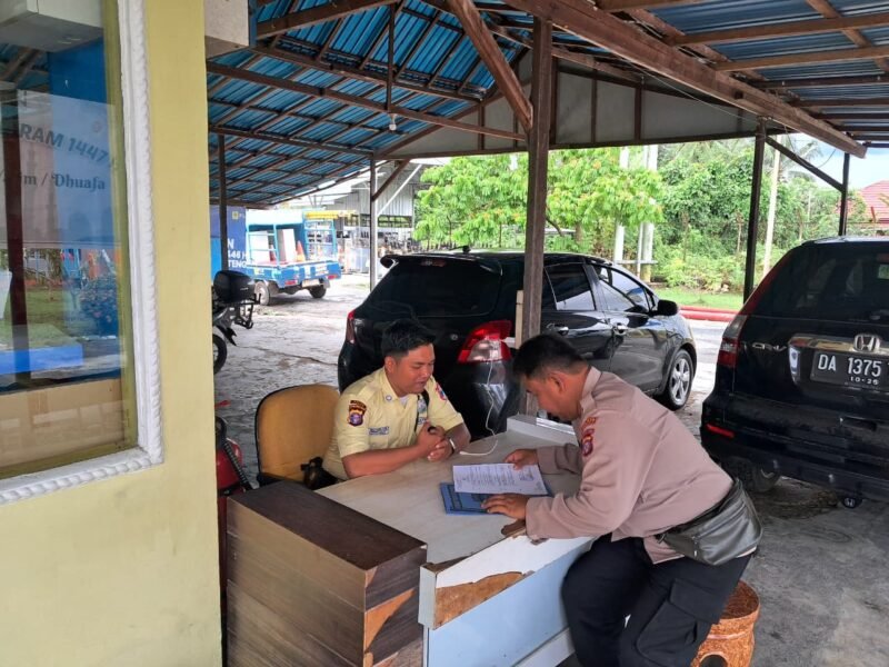 Sat Binmas Polres Pulang Pisau Sambangi Satpam PLN Pulang Pisau